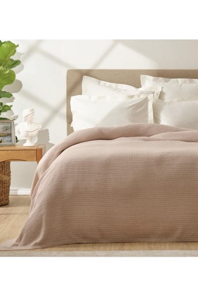 Back To Basic Dark Powder Double Knitted Blanket