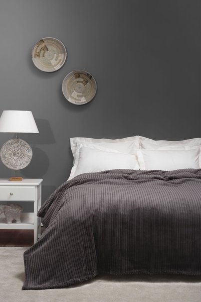 Joena Anthracite Double Blanket