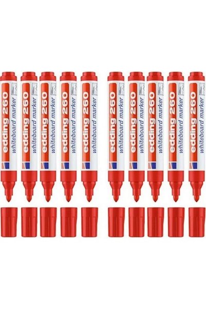 260 Wooden Markers 10-Pack (1 Box) Red