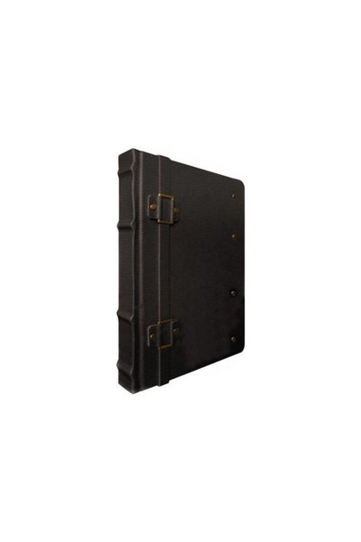 Black Firenze Leather 160 Sheets Unlined Hardcover Notebook 17 X 24 cm 2396