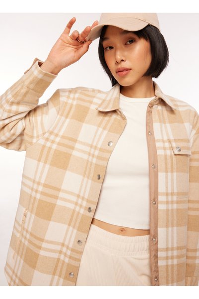 Beige Women's Shirt Jacket C23WL-CKT01