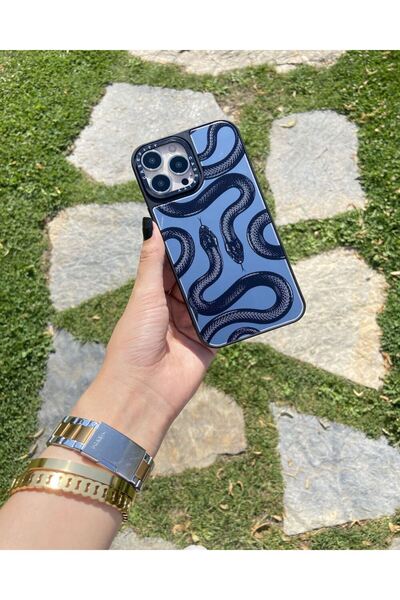 iPhone 15 Pro Max Compatible Mirrored Snake Case