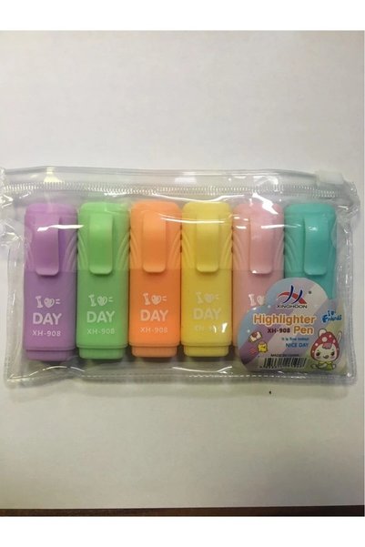 Mini Highlighter 6 Colors Pastel