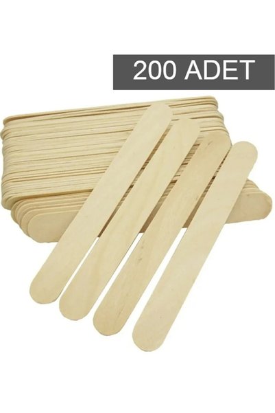Südor 200 Pieces Wooden Large Wide Tongue Stick Abeslang Ice Cream