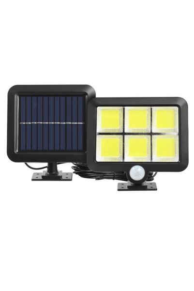 120 Cob Led Solar Panel Solar Powered 3 Modes Wall Lamp Garden