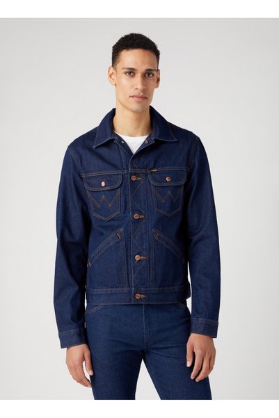 Navy Blue Men's Denim Jacket W4MJ73401 124MJ Jean Jacket