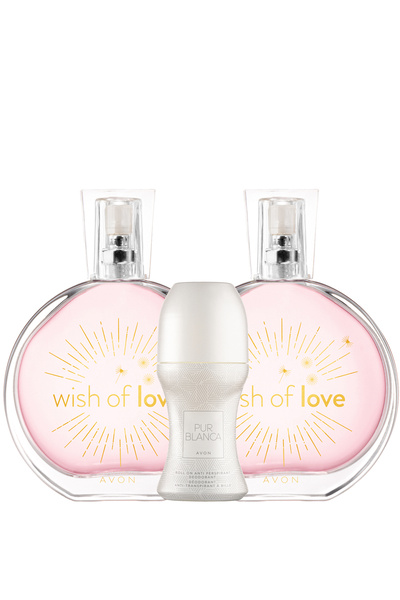 Wish of Love Women's Perfume Double Set and Rollon Package