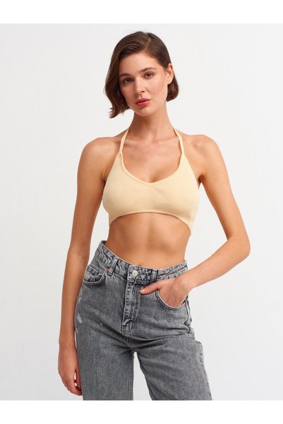 1061 Back Lace Knitwear Bra-t.yellow