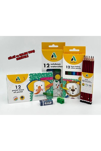 Adel Dry-Pastel-Watercolor and Pencil Set