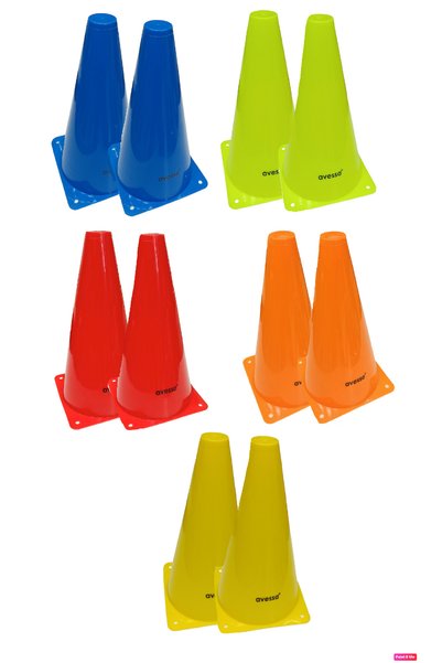 Set of 10 Small Training Funnels 23 cm İdman Kukası HN-23