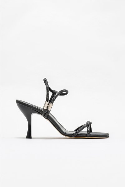 Black Women's Heeled Sandals