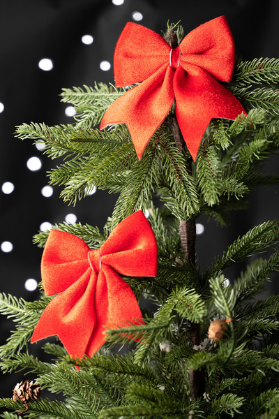 New Year Ribbon Red Tree Ribbon 12X13 cm