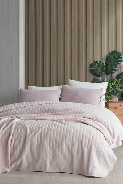 Luna Embossed Blanket Double Size (220X240 cm) Ecru
