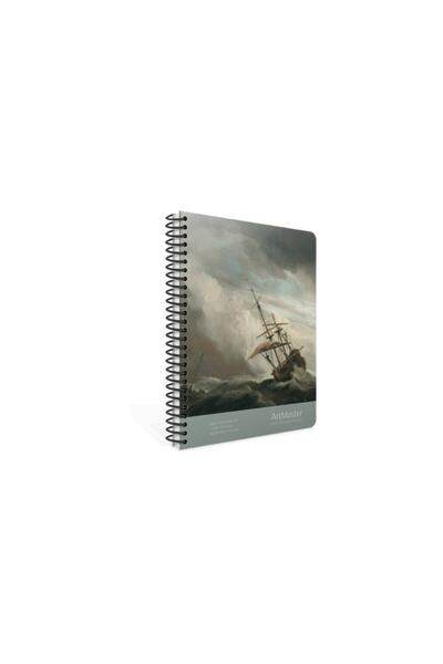 Art Master Spiral Cardboard Cover Notebook 19x26cm 100 Sheets Checkered (Pack of 4) 3661