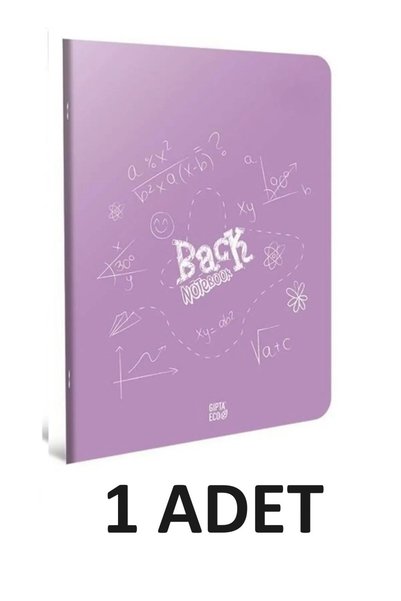 Gıpta Back Saddle Stitching Plastic Cover Notebook A4 40 Sheets Checkered