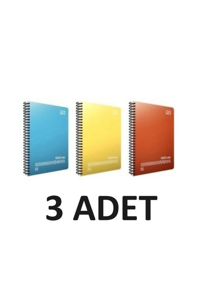 Gıpta Fresco Spiral A4 72 Sheets Checkered Notebook 3 Pieces