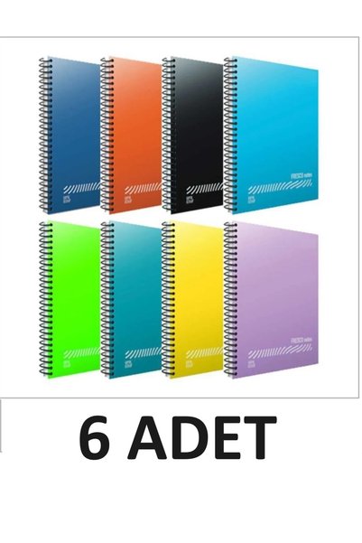 Gıpta Fresco (6 Pack) A4 60 Sheets 6 Striped Plastic Cover