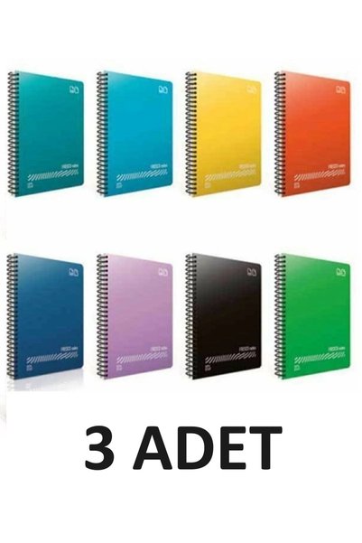 Gıpta Fresco 60 Sheets Checkered A4 Notebook 3 Pieces