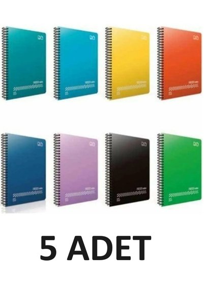 Gıpta Fresco Spiral Plastic Cover A4 96 Sheets Notebook Set 3 Lined 2 Squared