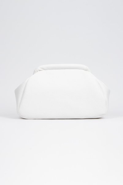 Women's Trend White Leather Clutch Portfolio Bag