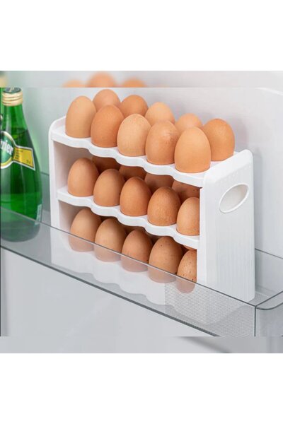 System 30 Compartment Egg Box - White - 27 cm