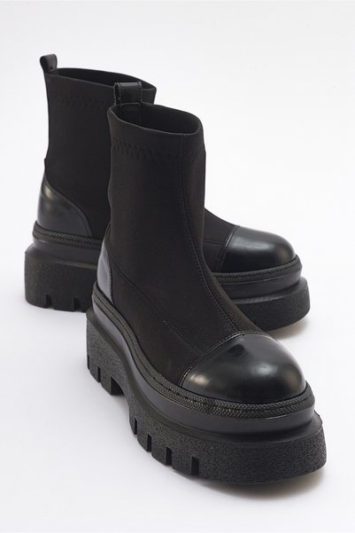 AVES Black Scuba Thick-Soled Women's Boots