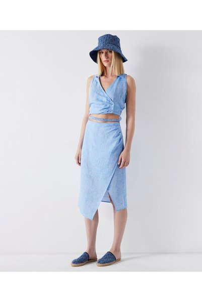Cutout midi skirt