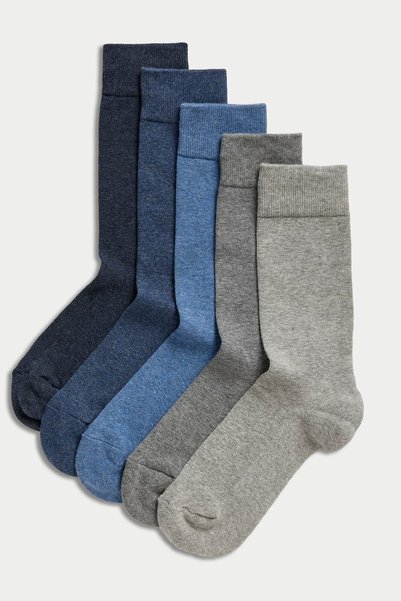 5 Pairs of Men's Seasonal Cotton Socks