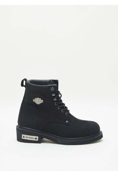 025G100109 GIBSON LEATHER BOOTS BLACK NUBUCK