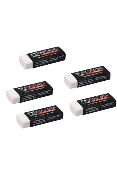 Faber-castell pvc free no:20 white eraser 5 pack