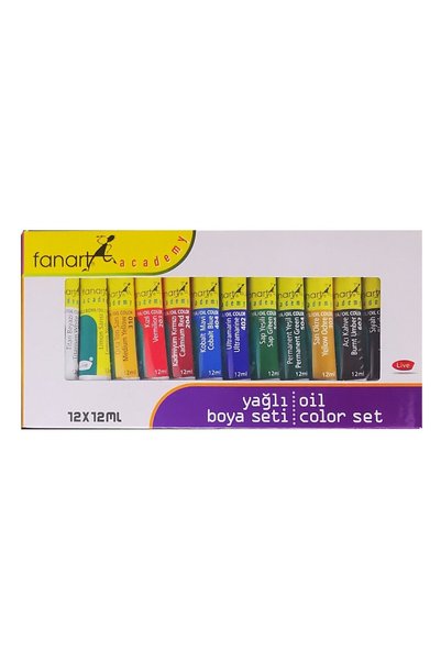 Fanart Academy Oil Paint Set 12 Colors X 12ml