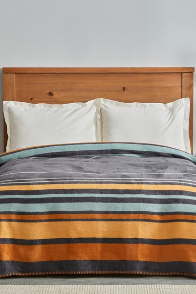Nina Single Cotton Blanket Anthracite