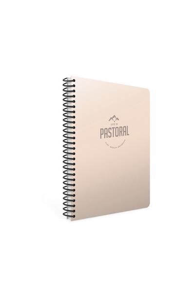 Pastoral 17x24 72 Sheets Plastic Cover Spiral Notebook (3252) Checkered Skin Color