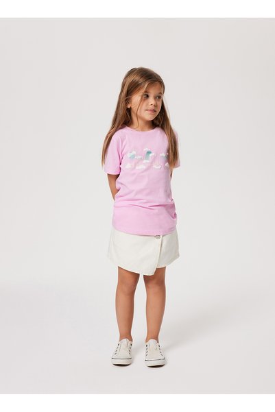 Printed Pink Women's T-Shirt 232 Lcg 242005 Cloudy Pink