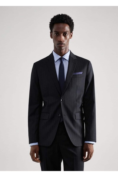 Stretch Fabric Slim Fit Blazer Jacket