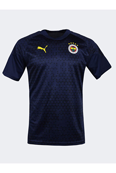 Унисекс лиценцирана маица за тренинг на Fenerbahçe 2023/24, темно сино-жолта
