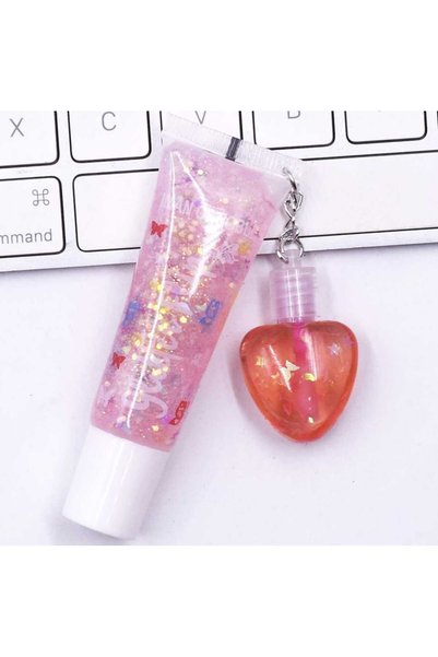 2 Pack Heart Lip Gloss - Lip Balm Lip Gloss