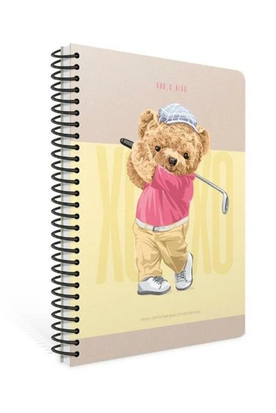 - XOXO Spiral 120 Sheets Checked Notebook