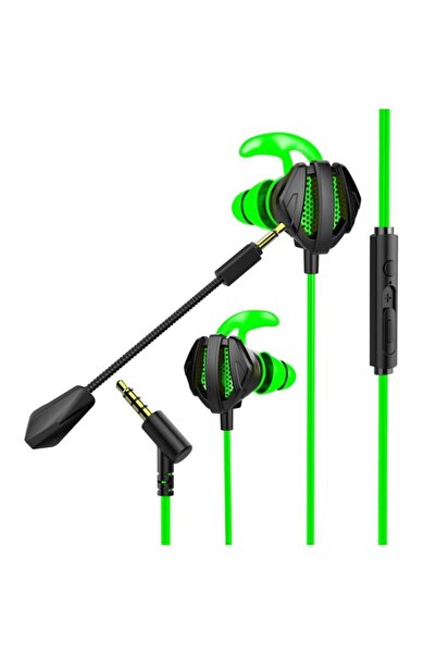 Rm-k26 Ratle 3.5mm гејмерски зелени слушалки во уво со микрофон