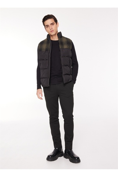 Black Men's Puffer Vest Spbf3Wm-Ves5001