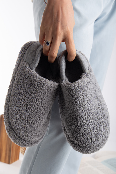 Lamb Fabric Wool Silent Sole Elastic Women's Home Shoes Home Boots Slippers