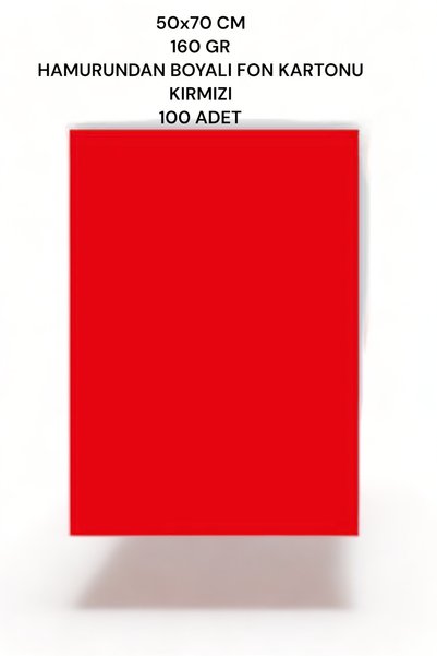 Red 50X70 cm 160 Gr Background Cardboard Pack of 100