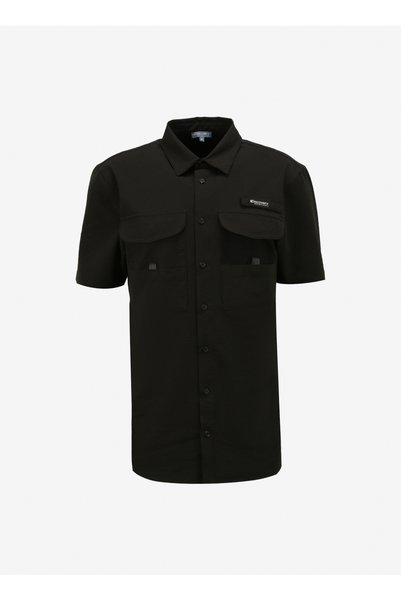 D4Sm-Gml3229 Black Relaxed Fit Plain Men's Shirt