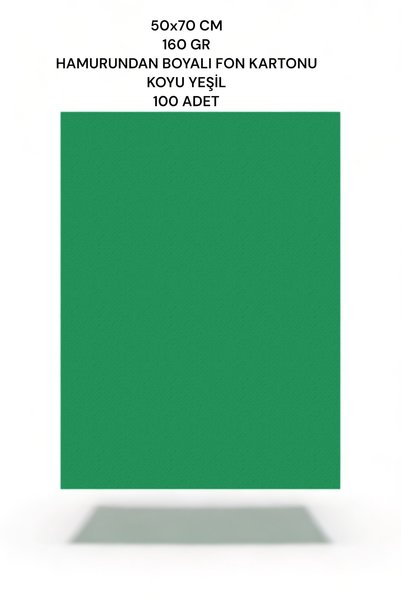 Dark Green 50X70 cm 160 Gr Background Cardboard Pack of 100