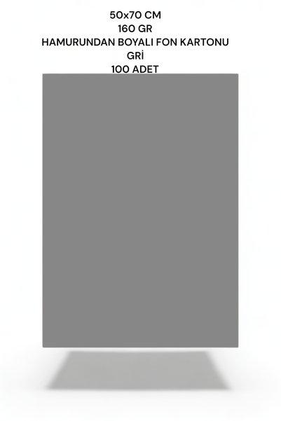Gray 50X70 cm 160 Gr Background Cardboard Pack of 100