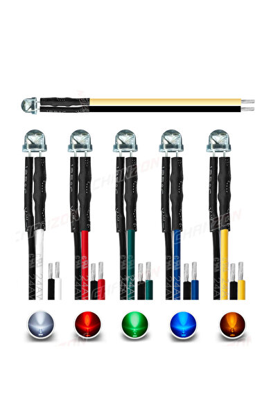 12V 4.8mm печурка LED 20 Cm LED сина