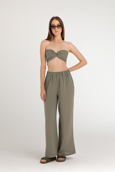 Muslin Trousers Khaki