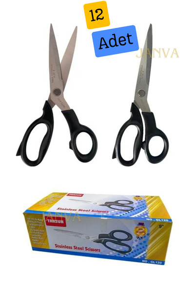 12 парчиња Taksun модел Gl120 кројачки ножици за ткаенина 23cm 9инчи ножици квалитетни оригинални за сечење ткаенина фармерки