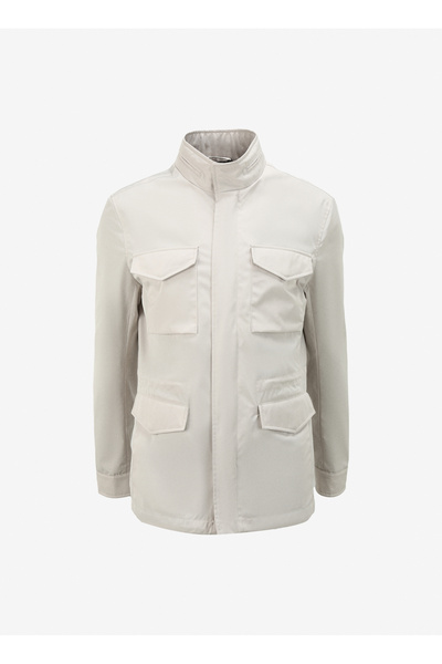 Stone Men's Stand Collar Regular Fit Coat Fc4Sm-Mnt 0897