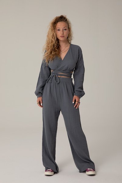 Muslin Trousers Anthracite